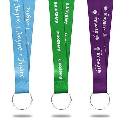 3/4" Full Color Dye-Sublimated Lanyard W/ Safety Breakaway & Split Ring